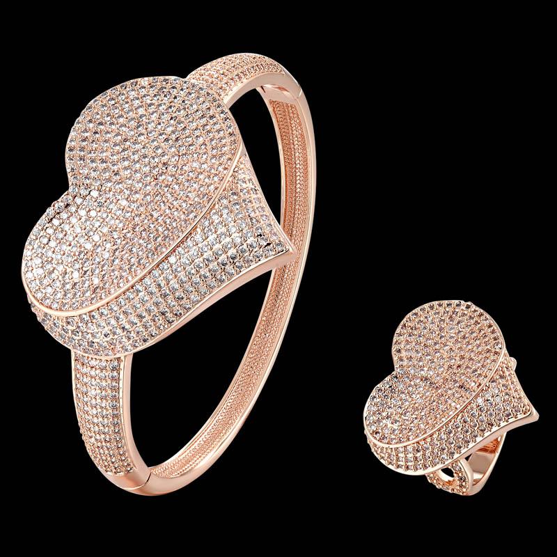 Earrings & Necklace Zlxgirl Jewelry Fashion Women Size Love Heart Gold Bangle And Ring Sets Metal Zirconia Bracelet Gifts, Silver
Earrings & Necklace Zlxgirl Jewelry Fashion Women Size Love Heart Gold Bangle And Ring Sets Metal Zirconia Bracelet Gifts, Silver