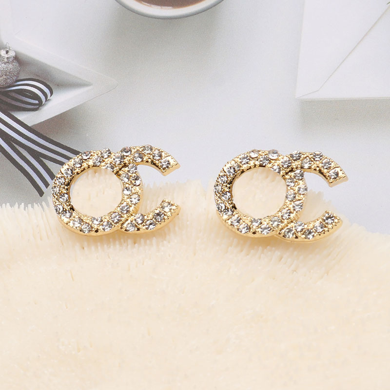 Wholesale Designer Letters Earring Stud Crystal Geometric Luxury Women Rhinestone Wedding Party Gift Jewerlry Accessories от DHgate WW