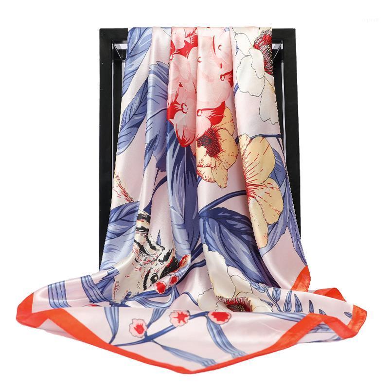 Scarves Women Silk Scarf Fashion Flower Print Square Head Lady Shawls Foulard Satin Hijab 90*90cm, Blue;gray
Scarves Women Silk Scarf Fashion Flower Print Square Head Lady Shawls Foulard Satin Hijab 90*90cm, Blue;gray