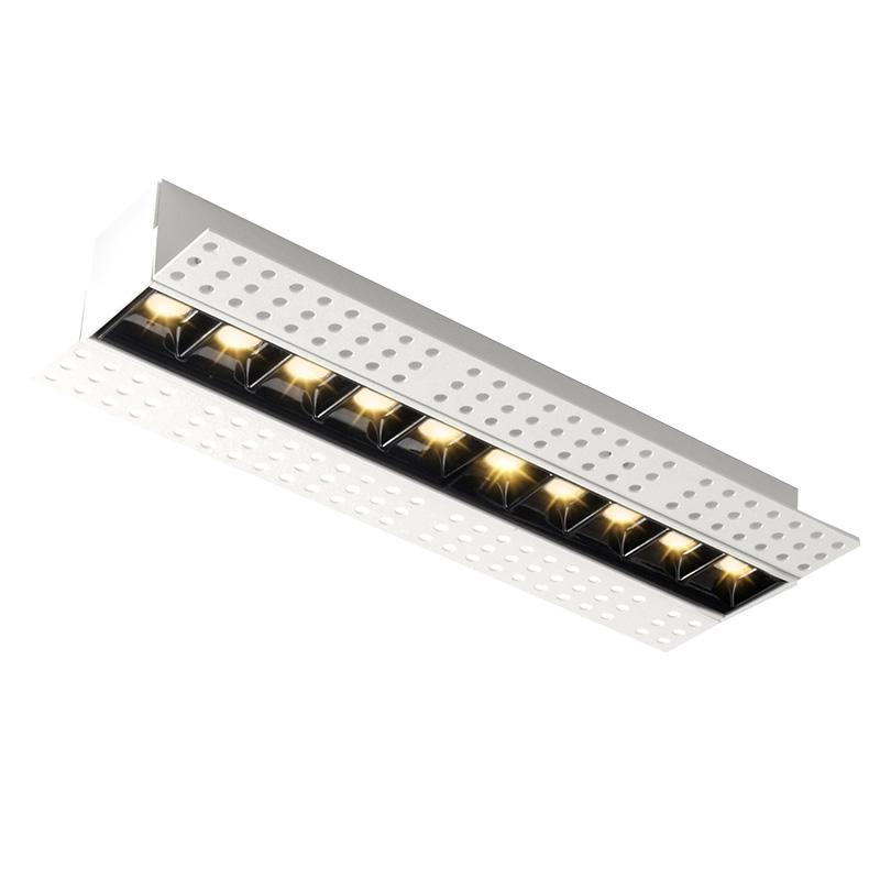 LED Rimless Linear Grille Spotlight No Main Lighting Design Modern 5W 10W 20W Magnetic Embedded Installation Lamp Fixture