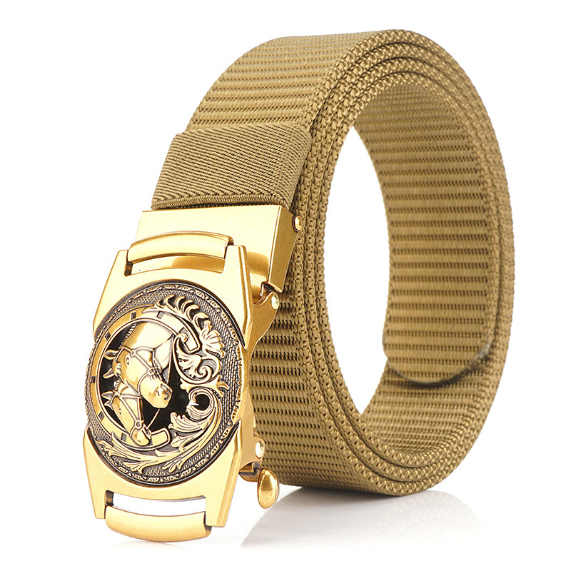 2021 New Unique Design Zinc Alloy Horse Head Buckle Metal High Quality Nylon Belt Canvas Belts for Men 3.4cm Wide L18m, Black
2021 New Unique Design Zinc Alloy Horse Head Buckle Metal High Quality Nylon Belt Canvas Belts for Men 3.4cm Wide L18m, Black