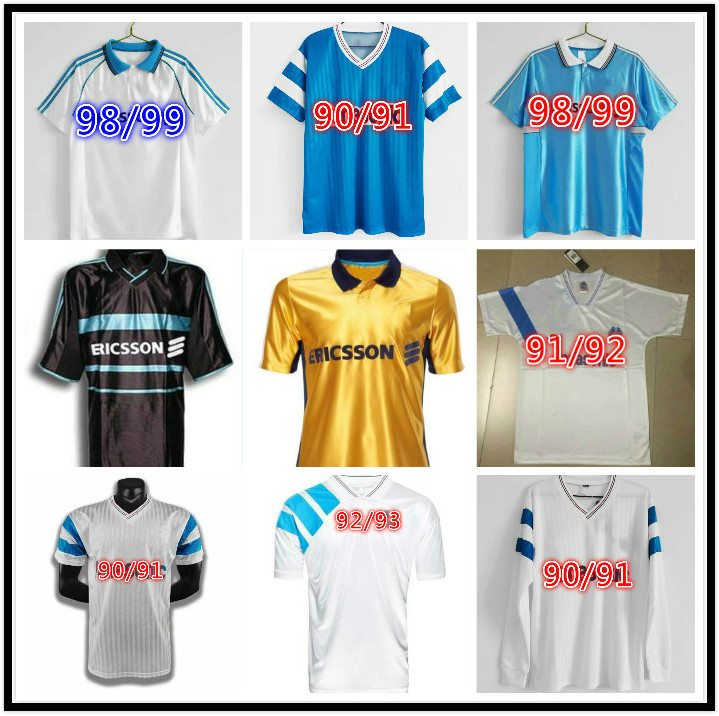 Maillot de foot Olympique de Marseille retro soccer jersey 1990 1991 1992 1993 1998 1999 2000 DESCHAMPS PIRES Classic vintage Football Shirt BOLI PAPIN, 90/91 away
Maillot de foot Olympique de Marseille retro soccer jersey 1990 1991 1992 1993 1998 1999 2000 DESCHAMPS PIRES Classic vintage Football Shirt BOLI PAPIN, 90/91 away