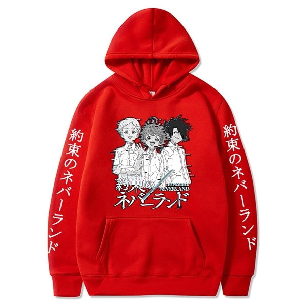 Anime the Promised Neverland Hoodie Emma. Norman. Ray.Printed Streetswear Women Men Hoodies Male Clothes G0909