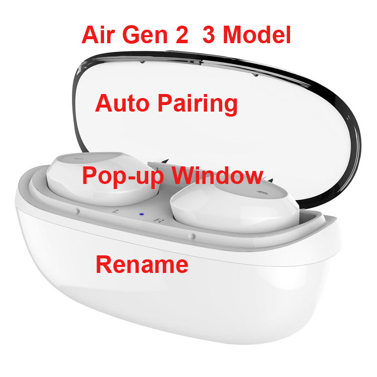 Air Gen 2 3 TWS Earphones Rename Pro Pop UP Window Bluetooth Headphone Auto Paring Wireless Charging Case Earbuds drop ship, White
Air Gen 2 3 TWS Earphones Rename Pro Pop UP Window Bluetooth Headphone Auto Paring Wireless Charging Case Earbuds drop ship, White