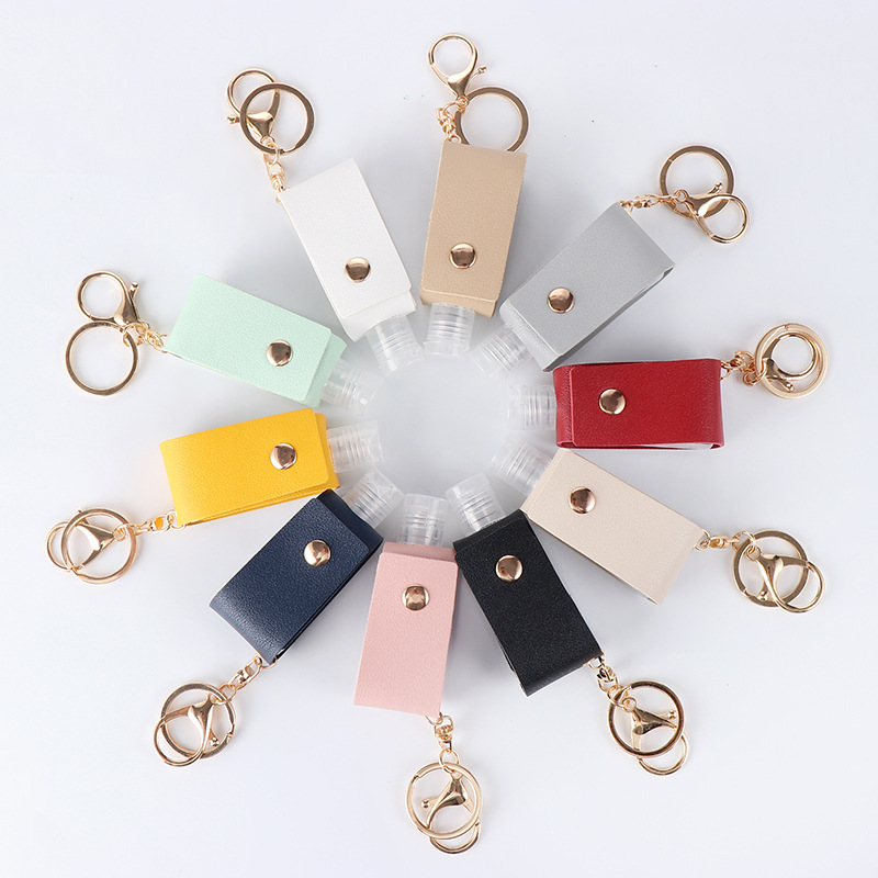 Safety Portable Hand Sanitizer Bottle Leather Sheath PU Bag Charm Keychain for Men and Women
Safety Portable Hand Sanitizer Bottle Leather Sheath PU Bag Charm Keychain for Men and Women
