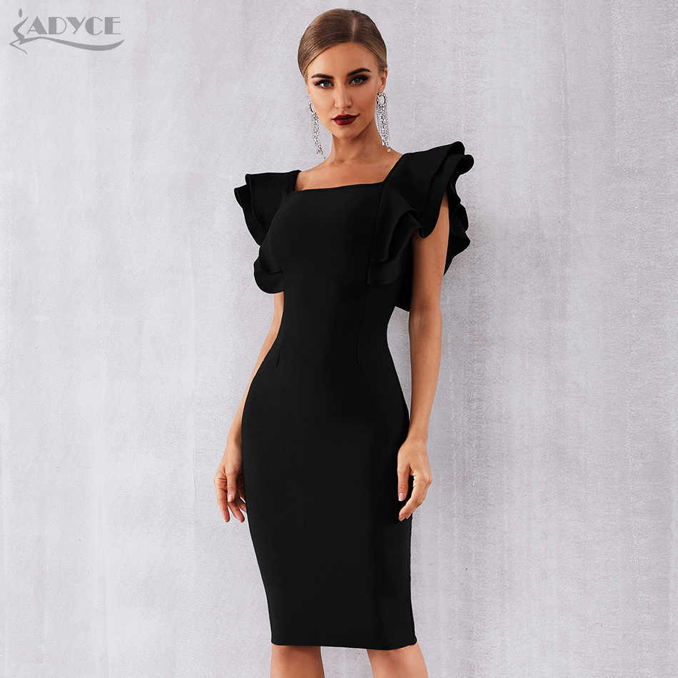 Adyce Summer Women Black Bodycon Bandage Dress Sexy Ruffles Butterfly Sleeve Club Celebrity Evening Runway Party 210608, Black bandage dress
Adyce Summer Women Black Bodycon Bandage Dress Sexy Ruffles Butterfly Sleeve Club Celebrity Evening Runway Party 210608, Black bandage dress