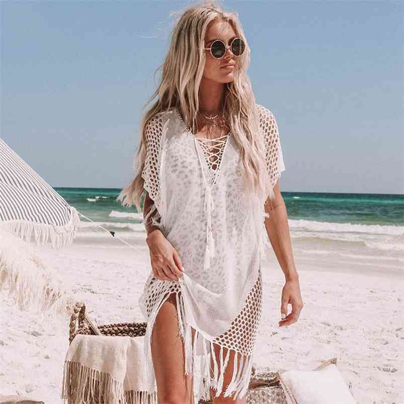 Knitted Beach Cover Up Women Bikini Swimsuit Hollow Out Dress Tassel Tunics Bathing Suits -s wear 210629, Dn01803
Knitted Beach Cover Up Women Bikini Swimsuit Hollow Out Dress Tassel Tunics Bathing Suits -s wear 210629, Dn01803