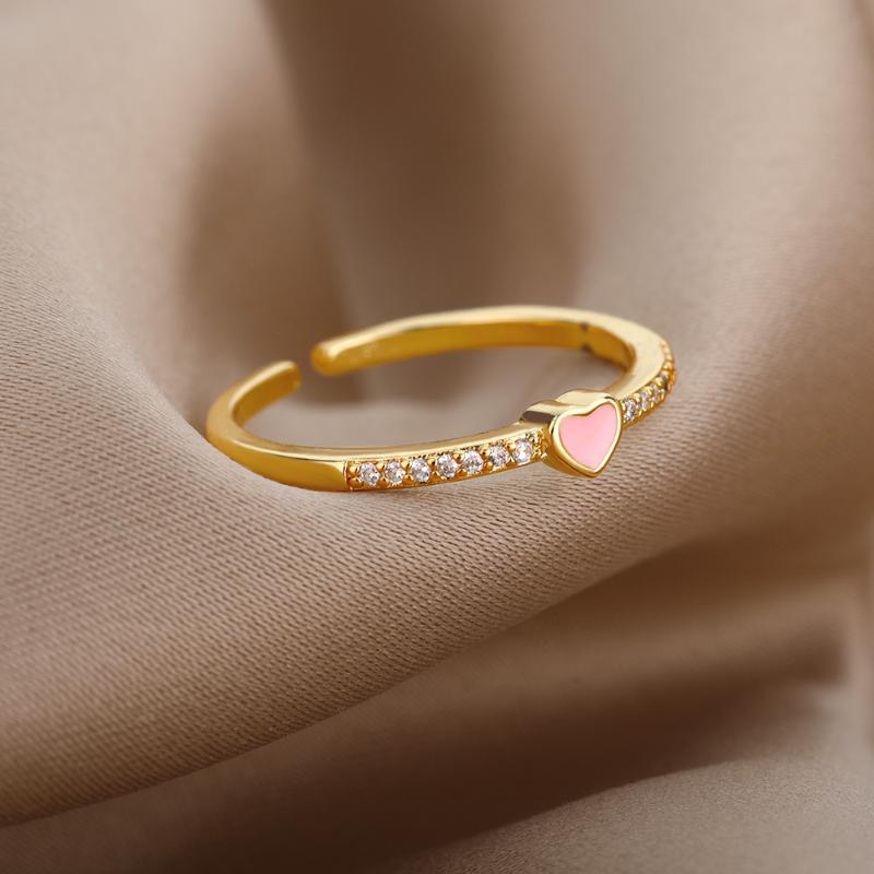 Cluster Rings 2022 Simple Heart Ring For Women Female Cute Romantic Finger Rhinestone Girl Wedding Engagement Birthday Jewelry Gift, Golden;silver
Cluster Rings 2022 Simple Heart Ring For Women Female Cute Romantic Finger Rhinestone Girl Wedding Engagement Birthday Jewelry Gift, Golden;silver