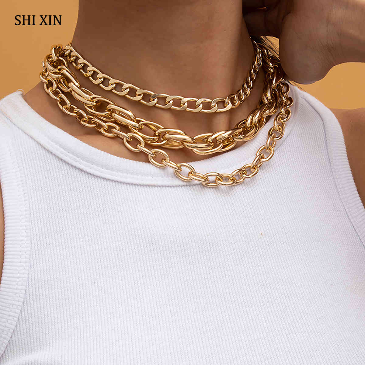 SHIXIN 3 Pcs/Set Hip Hop Thick Cross Link Chain lace on Punk Chunky Short Choker alces Collar for Women Neck Chains
SHIXIN 3 Pcs/Set Hip Hop Thick Cross Link Chain lace on Punk Chunky Short Choker alces Collar for Women Neck Chains