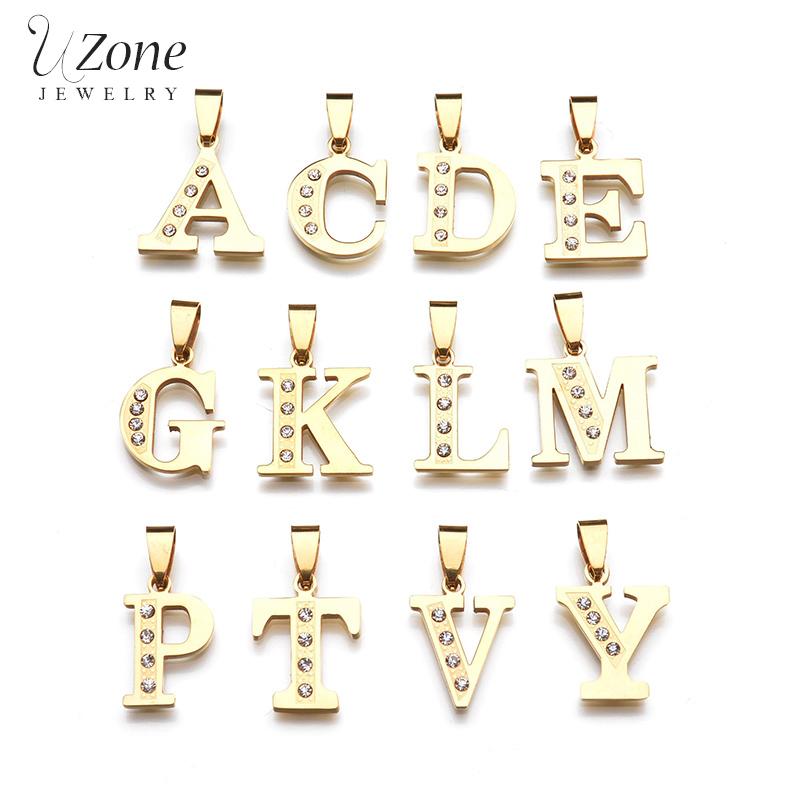 Pendant Necklaces Simple 26 Alfabet Initial Letter Gold Color Crystal Stainless Steel Chain Necklace Women Kolye Collier
Pendant Necklaces Simple 26 Alfabet Initial Letter Gold Color Crystal Stainless Steel Chain Necklace Women Kolye Collier