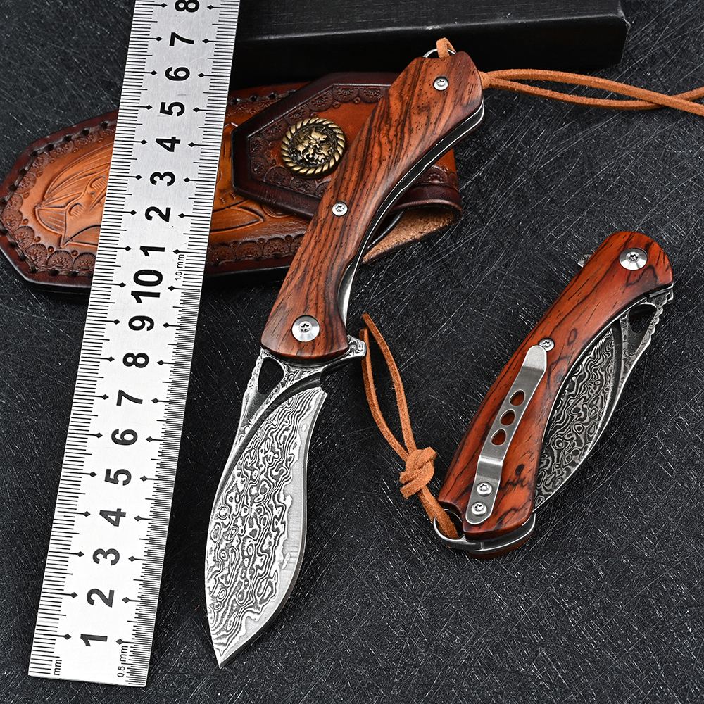 VG10 Dmascus Steel Folding Blade Knife Pocket Knives Tactical Military Army knifes Utility Wood Handle Outdoor Survival Camping Hunting Self
VG10 Dmascus Steel Folding Blade Knife Pocket Knives Tactical Military Army knifes Utility Wood Handle Outdoor Survival Camping Hunting Self