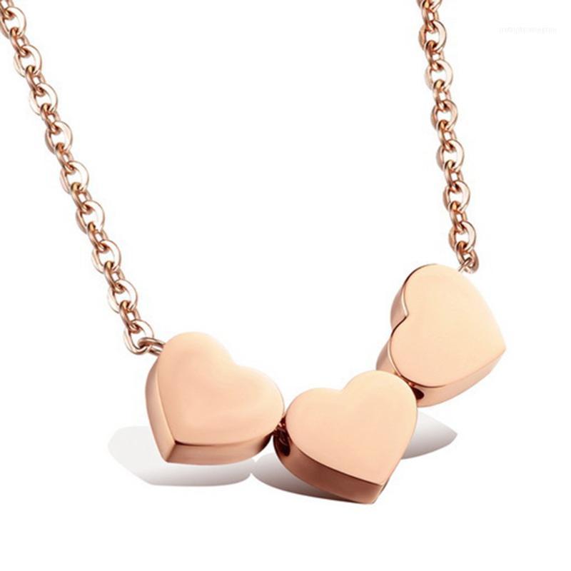 Chains Stainless Steel Minimalist Rose Gold Three Heart Chain Pendant Necklace Jewelry For Women Lover Necklaces1
Chains Stainless Steel Minimalist Rose Gold Three Heart Chain Pendant Necklace Jewelry For Women Lover Necklaces1