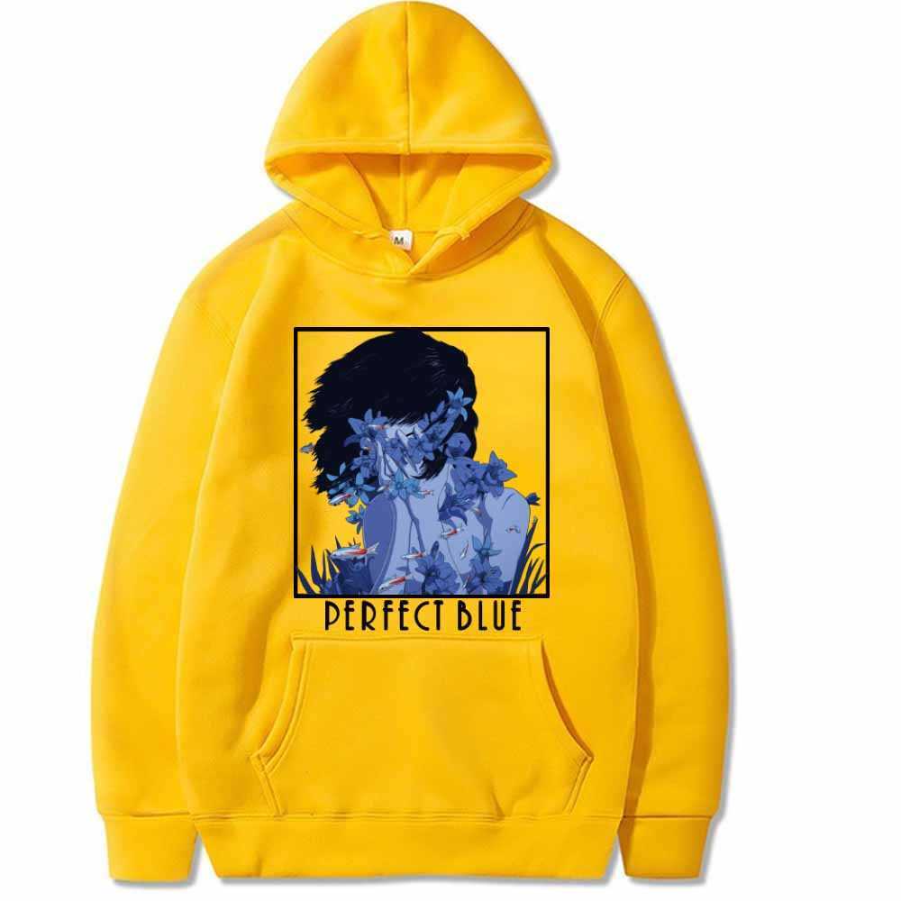 Anime Perfect Blue Hoodie Hip Hop Casual Loose Print Streetwear Unisex Y0804