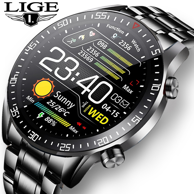 LIGE 2021 New Men Smart watch heart rate Blood pressure waterproof Sports watch Fitness tracker For Ios android smar twatch Meng, Silicone black
LIGE 2021 New Men Smart watch heart rate Blood pressure waterproof Sports watch Fitness tracker For Ios android smar twatch Meng, Silicone black