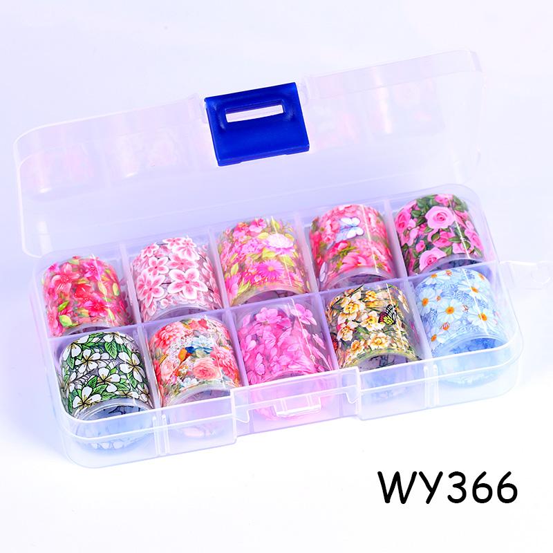 Stickers & Decals 1 Box Holographic Nail Art Transfer Foil Sticker Set Paper Wraps Adhesive Design Nails Decoration Accessories Kit