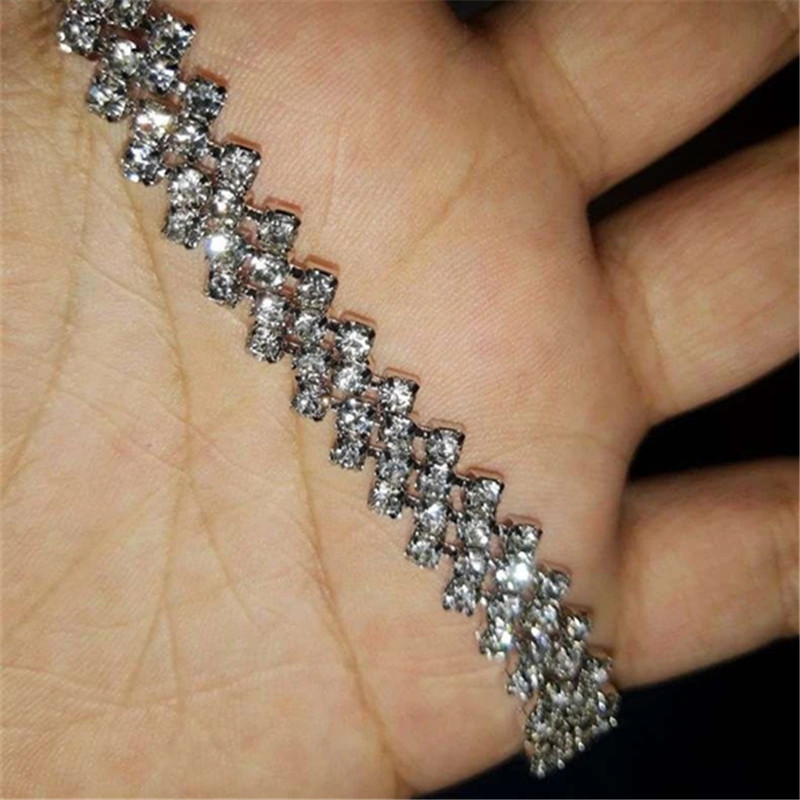 New Iced Out Chains Tennis Necklaces Bling Rhinestone Hip Hop Jewelry Silver Gold Fashion Trend Women Party Statement Collar Necklace Gifts