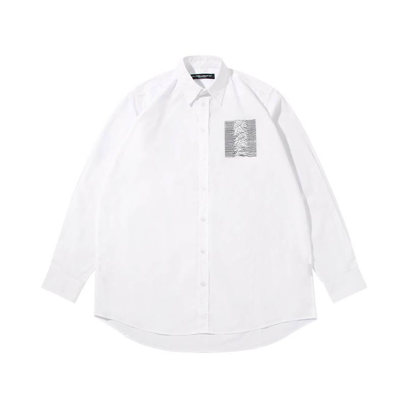 Men' Casual Shirts RAF SIMONS 2022 Autumn Style Mercerized Cotton Shirt Patch Corrugated Embroidery All-match Long Sleeve, White
Men' Casual Shirts RAF SIMONS 2022 Autumn Style Mercerized Cotton Shirt Patch Corrugated Embroidery All-match Long Sleeve, White