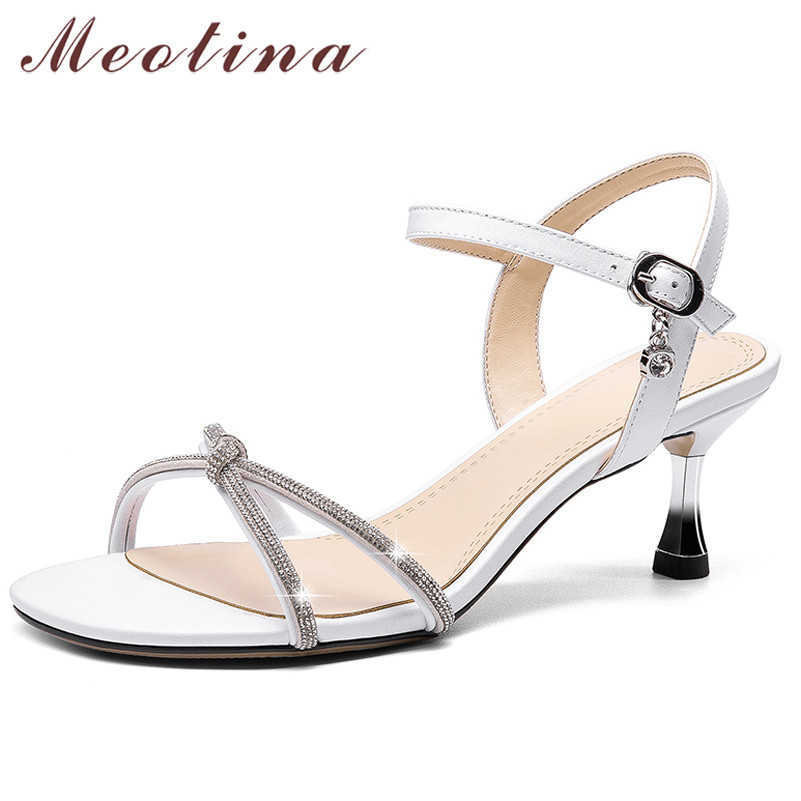 Meotina Real Leather High Heel Sandals Women Shoes Buckle Stiletto Heels Footwear Ladies Summer Sandals Black White 210608
Meotina Real Leather High Heel Sandals Women Shoes Buckle Stiletto Heels Footwear Ladies Summer Sandals Black White 210608