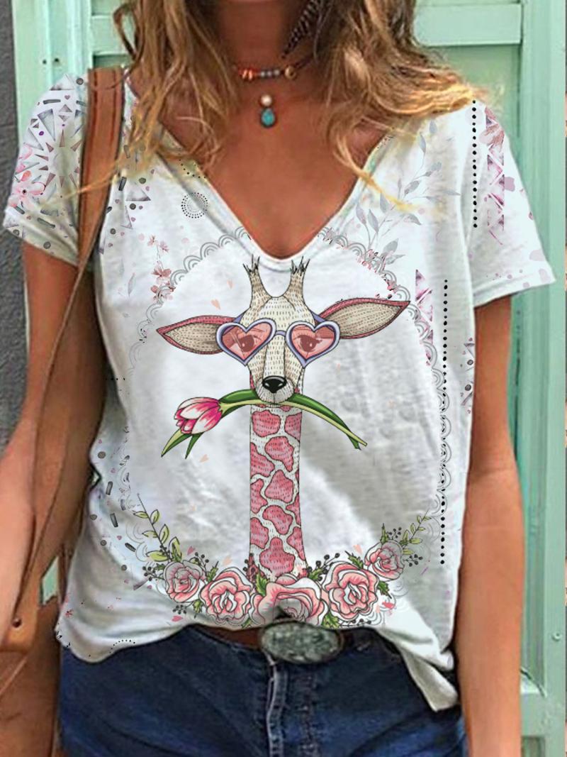 Women's T-Shirt 6XL Plus Size Blouse Flower 3D Printing Loose V-neck Casual Summer Latest Street Fashion, Blue
Women's T-Shirt 6XL Plus Size Blouse Flower 3D Printing Loose V-neck Casual Summer Latest Street Fashion, Blue