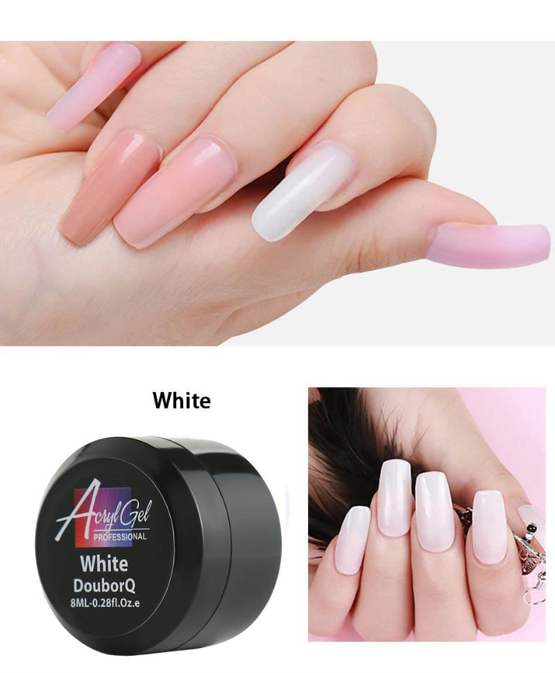 Nail Gel Round Box Polygels For Extension Quick Building 4 Colors Acrylic Art Crystal UV Resin Builder Poly