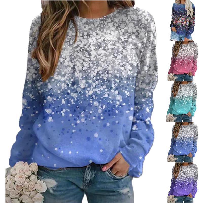 Women' Hoodies & Sweatshirts Colorful Women Flower Printed Pullovers Shirts Ladies O Neck Oversize Tops, Blue
Women' Hoodies & Sweatshirts Colorful Women Flower Printed Pullovers Shirts Ladies O Neck Oversize Tops, Blue