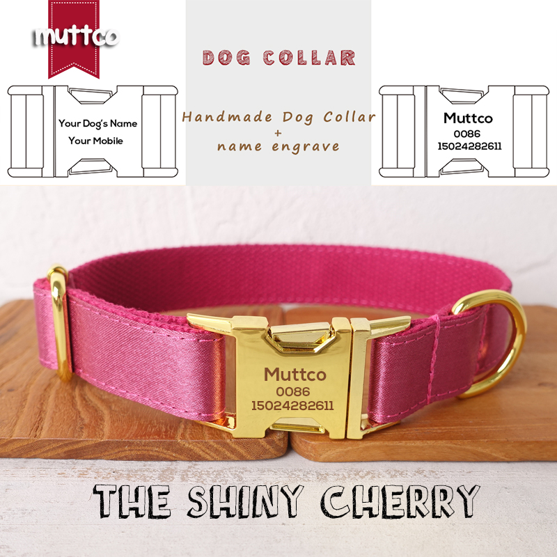 Engraving MUTTCO unique dog collar THE SHINY CHERRY walk the dog leash accessory for small medium large dog 5 size UDC113B
Engraving MUTTCO unique dog collar THE SHINY CHERRY walk the dog leash accessory for small medium large dog 5 size UDC113B