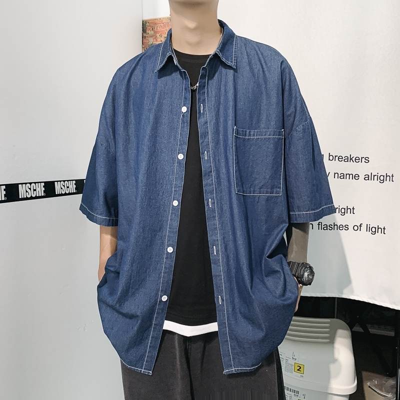 New Plus Asian Size L-5xl 6xl 7xl 8xl 100% Denim Cotton Shirt for Men's Short Sleeves 2021 Summer Style Fashion Casual Clothing D09b, S908 2
New Plus Asian Size L-5xl 6xl 7xl 8xl 100% Denim Cotton Shirt for Men's Short Sleeves 2021 Summer Style Fashion Casual Clothing D09b, S908 2
