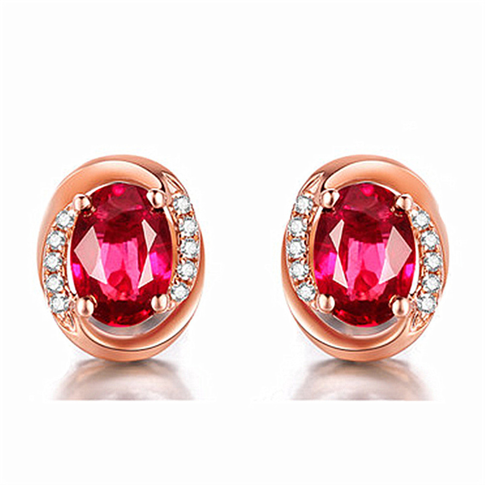 Fashion Oval Red Crystal Ruby Gemstones Diamonds Stud Earrings for Women Girl Rose Gold color Jewelry Brincos Cute Accessories
Fashion Oval Red Crystal Ruby Gemstones Diamonds Stud Earrings for Women Girl Rose Gold color Jewelry Brincos Cute Accessories