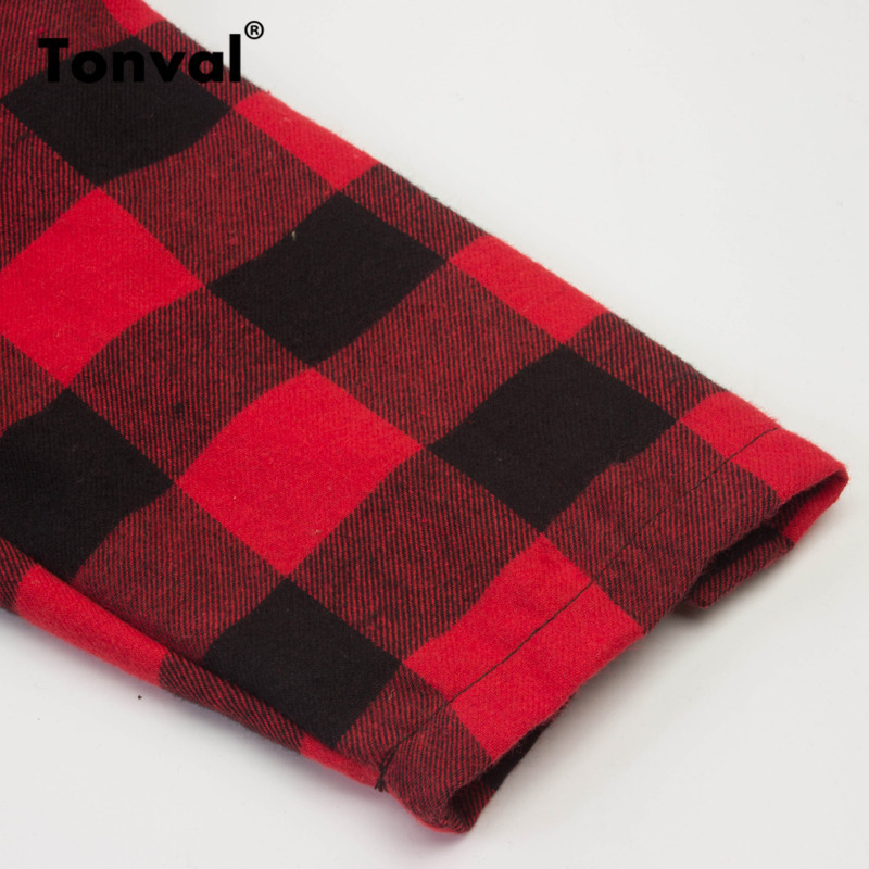 Tonval Fur Collar Winter Green Gingham Vintage Dress Women Button Up Half Sleeve Autumn Elegant Plaid Retro A Line Dresses 201008