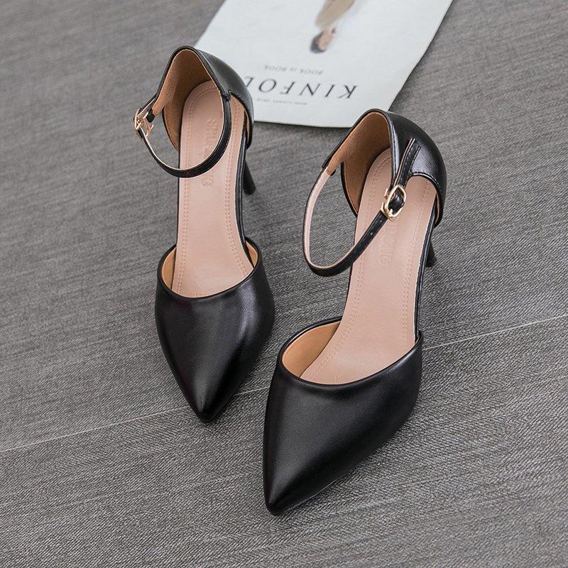 Fashion Pointed Toe High Heels Slingback Sandals Women Brand Stitch Embroider Pumps Elegant Mule For Party Dress Shoes Chaussure, Black
Fashion Pointed Toe High Heels Slingback Sandals Women Brand Stitch Embroider Pumps Elegant Mule For Party Dress Shoes Chaussure, Black