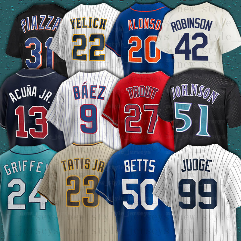 22 Clayton Kershaw 99 Aaron Judge Baseball Jerseys Ronald Acuna Jr. Javier Baez Mike Trout 51 Randy Johnson Mike Piazza 27 Vladimir Guerrero Jr. 21 Roberto Clemente a5, Men
22 Clayton Kershaw 99 Aaron Judge Baseball Jerseys Ronald Acuna Jr. Javier Baez Mike Trout 51 Randy Johnson Mike Piazza 27 Vladimir Guerrero Jr. 21 Roberto Clemente a5, Men