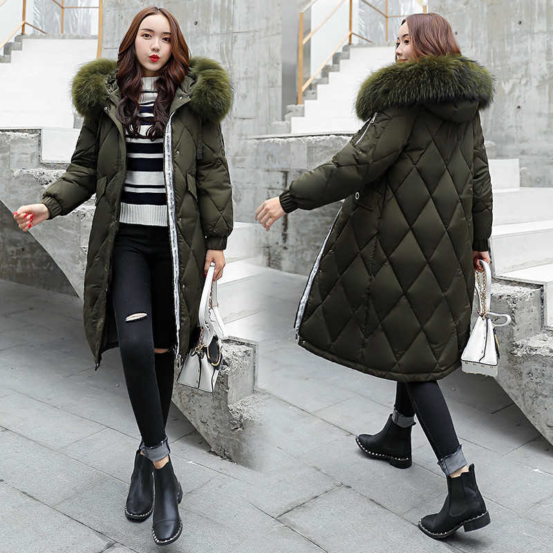 Fashion Slim Women Winter Jacket Cotton Padded Warm Thicken Ladies Coat Hooded Long Coats Parka Womens Jackets 210923Z