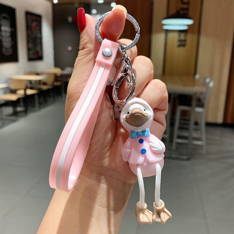 Animal Pendant Keychains Key Rings Bear Bird Women Car Keys Holder Bag Charms Jewelry Trinkets Cartoon Frog Duck Mens Keyring Chains Gifts Love Fashio