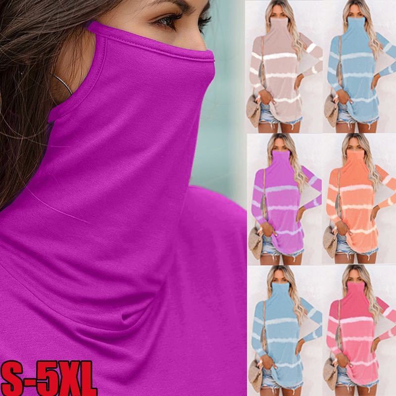 2021 New Casual Solta Gola Alta, Mscara Facial De Manga Comprida Primavera Outono Listrado Moda Camiseta Feminina Tops Ugo5, Light blue
2021 New Casual Solta Gola Alta, Mscara Facial De Manga Comprida Primavera Outono Listrado Moda Camiseta Feminina Tops Ugo5, Light blue