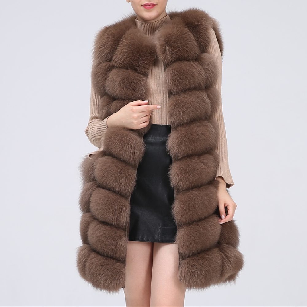Fashion Natural Real Fox Fur Vest Jacket Coat Gilet Women Short Sleeveless Winter Thick Warm Genuine Fox Coats, Khaki
Fashion Natural Real Fox Fur Vest Jacket Coat Gilet Women Short Sleeveless Winter Thick Warm Genuine Fox Coats, Khaki