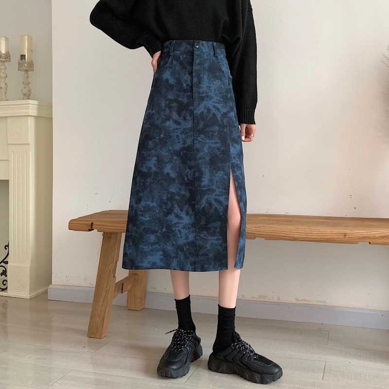 Korea Ulzzang Tie-Dye punk Casual Women Skirt High Waist Vintage Hip Hop Harajuku Split Gothic Sexy Straight 210608, Blue
Korea Ulzzang Tie-Dye punk Casual Women Skirt High Waist Vintage Hip Hop Harajuku Split Gothic Sexy Straight 210608, Blue