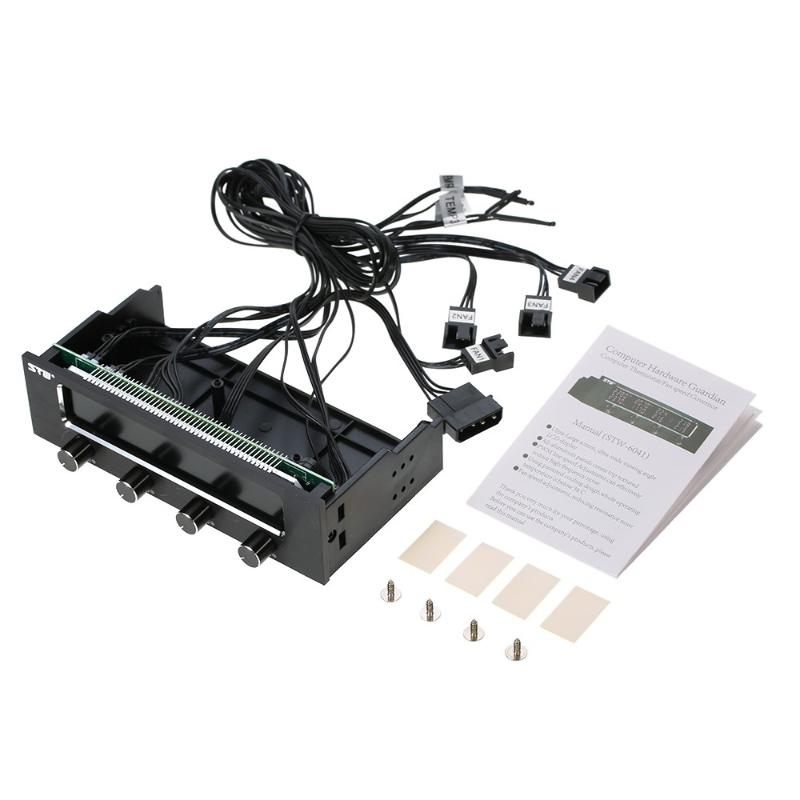 Smart Home Control STW-6041 Multi-Function PC CPU 4 Channel Fan Controller DC 12V 36W Speed Adjuster LCD Cooling Front Panel Thermostat
Smart Home Control STW-6041 Multi-Function PC CPU 4 Channel Fan Controller DC 12V 36W Speed Adjuster LCD Cooling Front Panel Thermostat