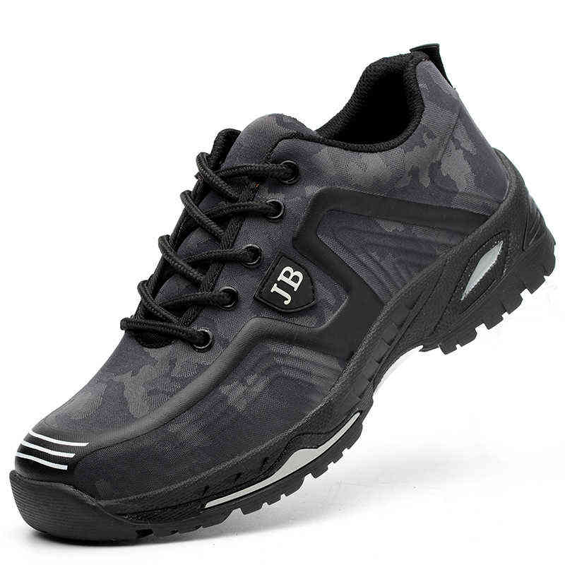 Winter Men's Outdoor Water Proof Steel Toe Cap Protective Anti Smashing Work Shoes Men Puncture Safety Boots 211106