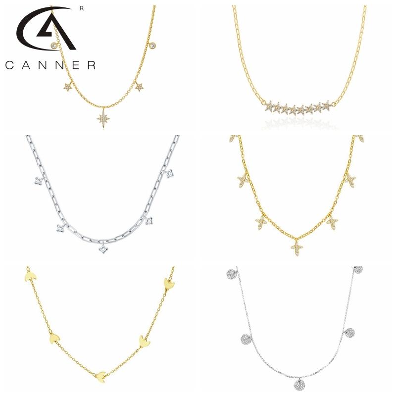 Chains CANNER 2021 Ins Style Necklace For Women Chain Real 925 Sterling Silver Pendant 18K Jewelry Inlaid Diamond Joyero
Chains CANNER 2021 Ins Style Necklace For Women Chain Real 925 Sterling Silver Pendant 18K Jewelry Inlaid Diamond Joyero
