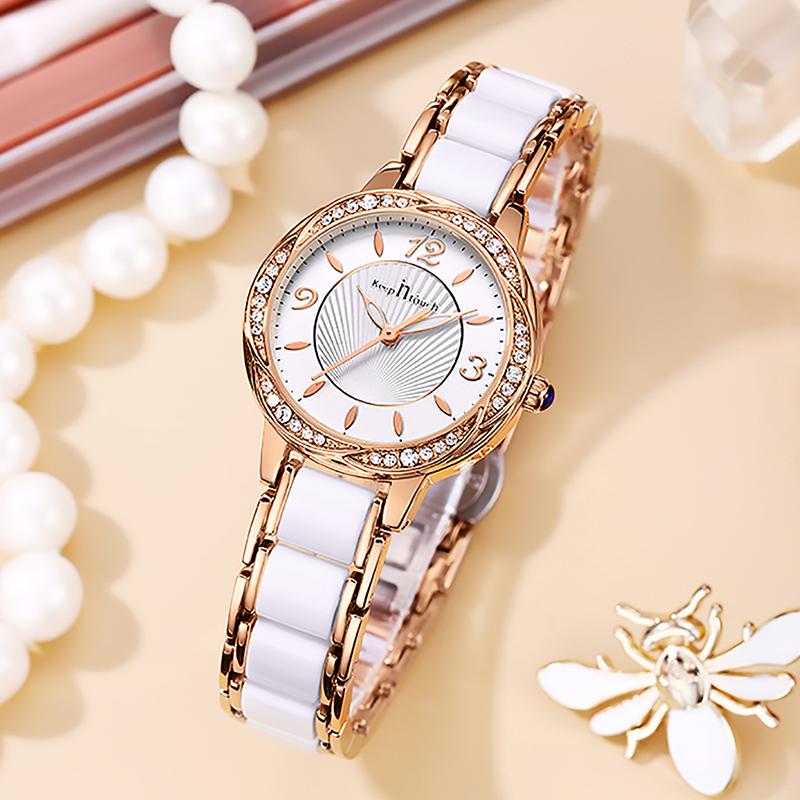 Wristwatches Rhinestone Watch Women Resin Ceramic Rose Gold Lady Clock Small Dial Fashion Woman Waterproof
Wristwatches Rhinestone Watch Women Resin Ceramic Rose Gold Lady Clock Small Dial Fashion Woman Waterproof