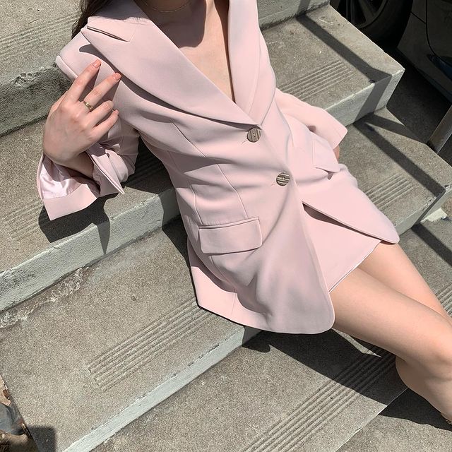 Spring Leisure Pink Women Wedding Dress Suits Mother of the Bride Suits Slim Evening Party Tuxedos Formal 2 pieces