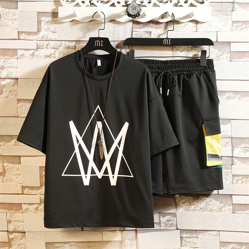 2021 New Short-sleeved T-shirt Men Summer Fashion Trend Popular Casual Men's Sets 2 Pieces Male Clothing Sportswear Set 6dwd, Beige
2021 New Short-sleeved T-shirt Men Summer Fashion Trend Popular Casual Men's Sets 2 Pieces Male Clothing Sportswear Set 6dwd, Beige