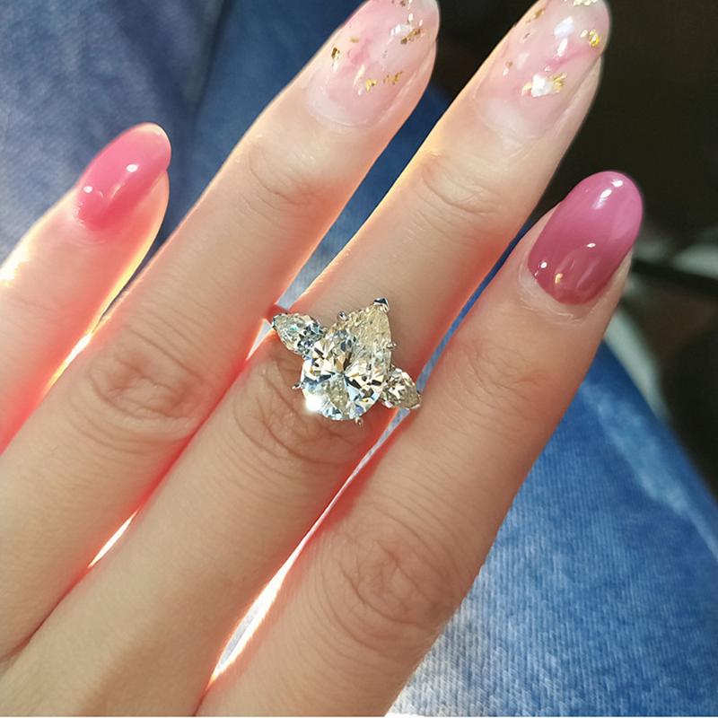 Cluster Rings Fashion Water Drop Design Zircon Diamonds Gemstones For Women White Gold Silver Color Bague Jewelry Bijoux Ins Accessories
Cluster Rings Fashion Water Drop Design Zircon Diamonds Gemstones For Women White Gold Silver Color Bague Jewelry Bijoux Ins Accessories
