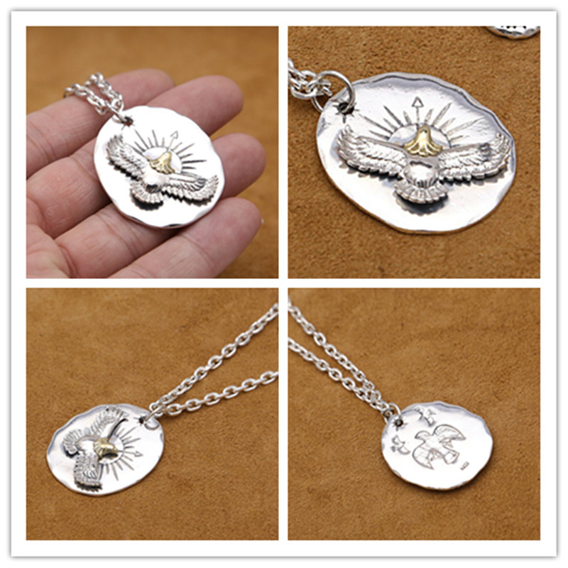 925 sterling silver handmade eagle shape pendants 2-tone colors american vintage designer luxury jewelry antique silver necklace pendants
925 sterling silver handmade eagle shape pendants 2-tone colors american vintage designer luxury jewelry antique silver necklace pendants