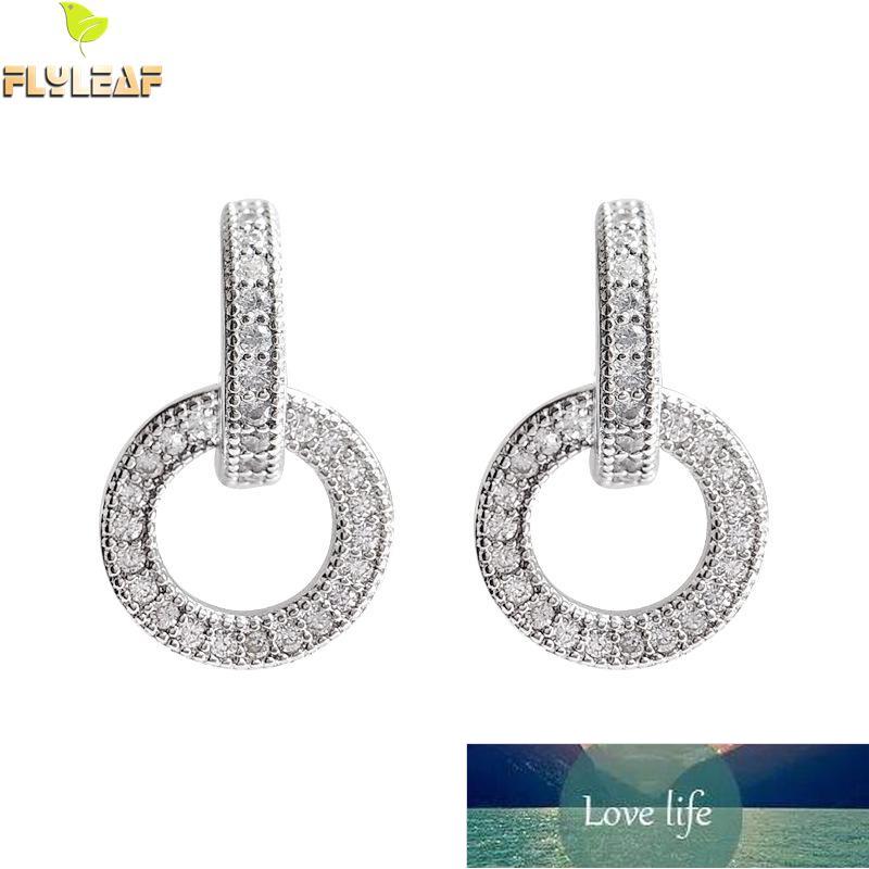 Flyleaf Full Zircon Double Circle Dangle Earrings For Women New Trend Lady Fashion 925 Sterling Silver Jewelry
Flyleaf Full Zircon Double Circle Dangle Earrings For Women New Trend Lady Fashion 925 Sterling Silver Jewelry