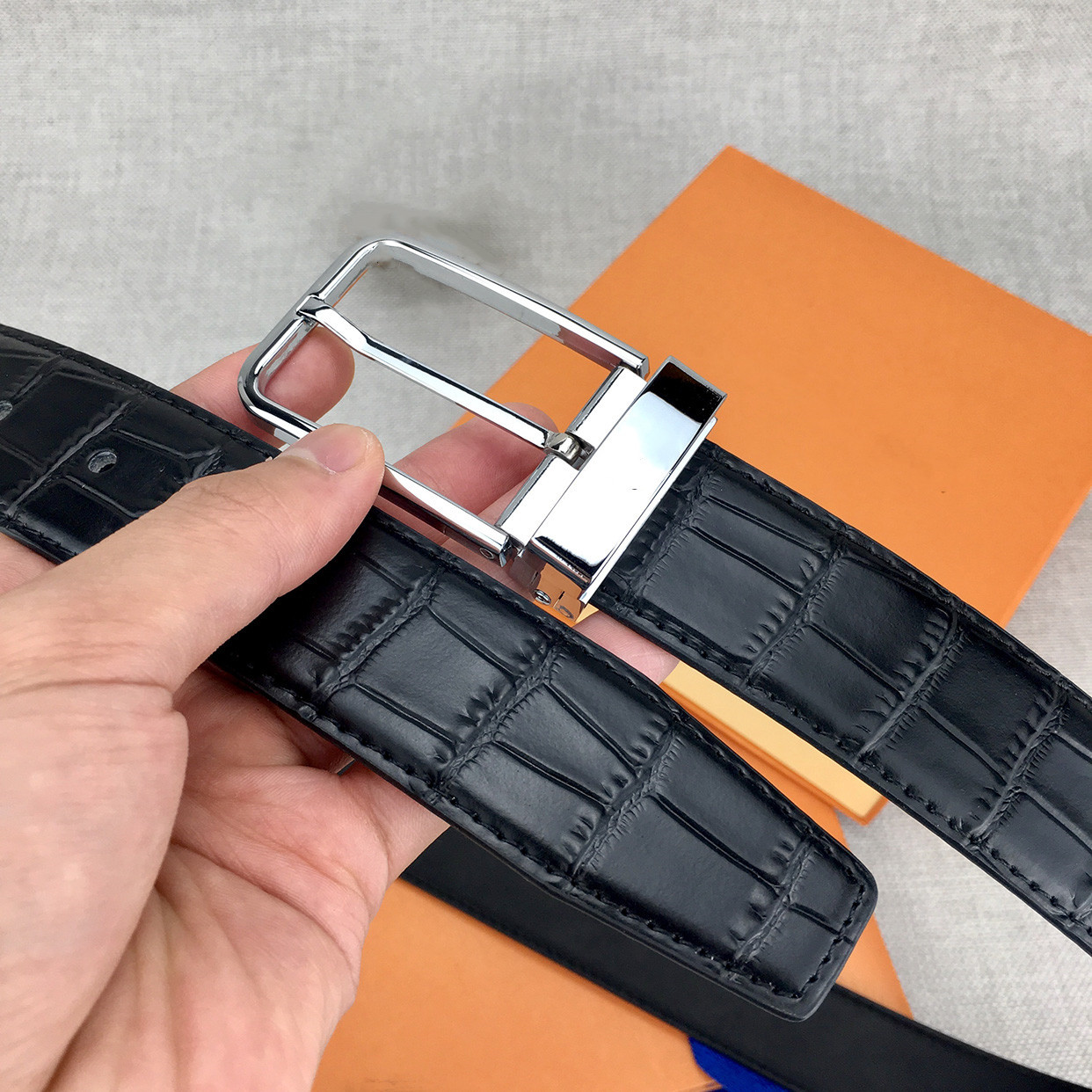 Belt Designer Belt Lbuckle Leather Reversible Belts for Men With Box Width 3.4CM Luxury Fashion Women Belts For Dress, Multi
Belt Designer Belt Lbuckle Leather Reversible Belts for Men With Box Width 3.4CM Luxury Fashion Women Belts For Dress, Multi