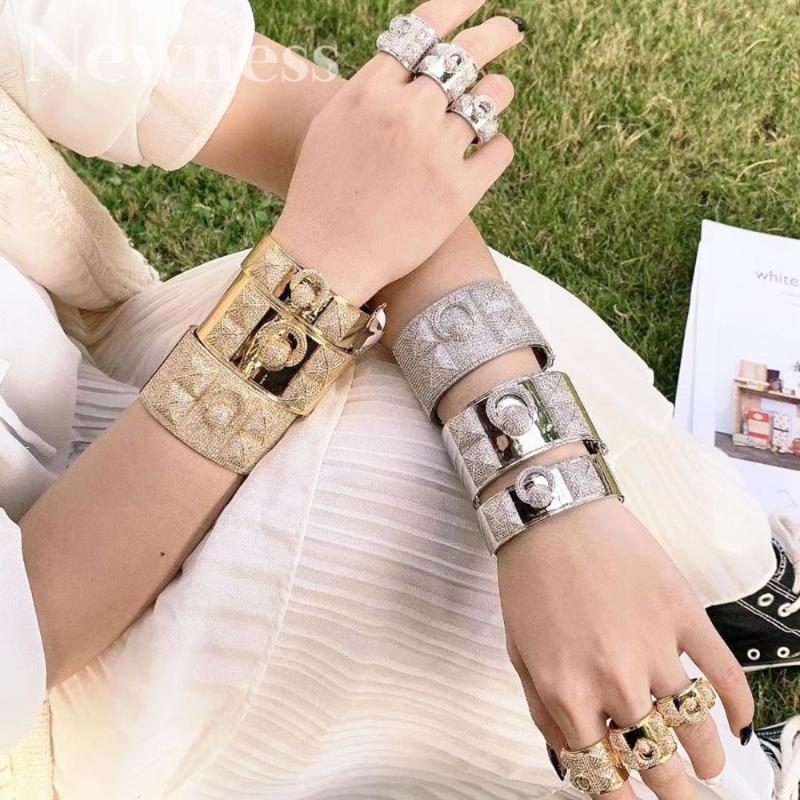 Earrings & Necklace Ness BIG Luxury Trendy Geometric Cubic Zirconia Fashion Super Copper Women Party Engagement Width Bangle And Ring Set, As pic
Earrings & Necklace Ness BIG Luxury Trendy Geometric Cubic Zirconia Fashion Super Copper Women Party Engagement Width Bangle And Ring Set, As pic