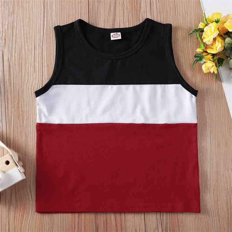 Summer Style Children Sleeveless O Neck Patchwork Streetwear Cute Baby Girl Or Boys T-shirt 3-10T 210629, Red
Summer Style Children Sleeveless O Neck Patchwork Streetwear Cute Baby Girl Or Boys T-shirt 3-10T 210629, Red