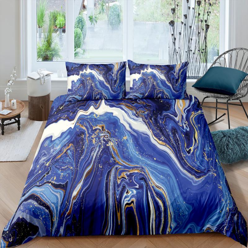 Comforters & Sets Nordic Duvet Cover 3D Marble Print Bedding Set Pillowcase No Bed Sheet Single Double Queen King 220x240 Quilt Covers
