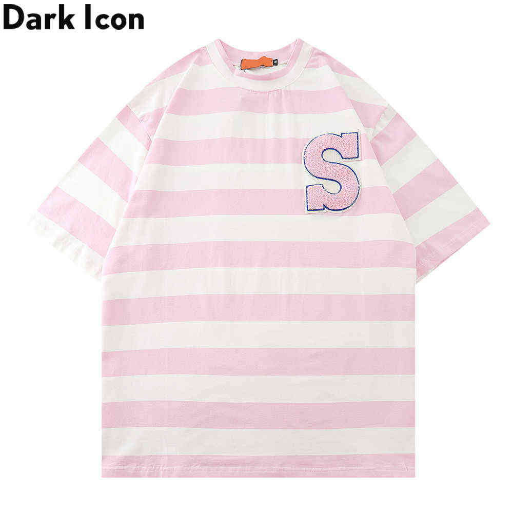 Letter Embroidery Big Stripe Men's T-shirt Streetwear Cotton Tshirts fro Men Man Cloth 210603, Brown
Letter Embroidery Big Stripe Men's T-shirt Streetwear Cotton Tshirts fro Men Man Cloth 210603, Brown